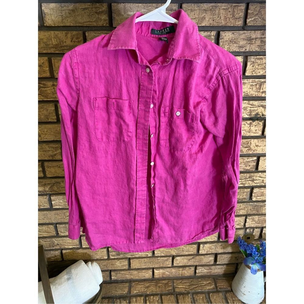Lauren Ralph Lauren Women’s Pink Button Down Shirt‎